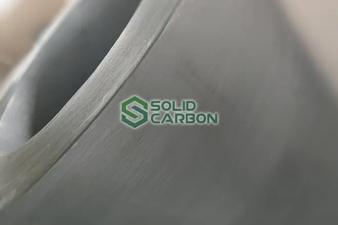 Rigid graphite insulation felt cylinder with graphite OS coating